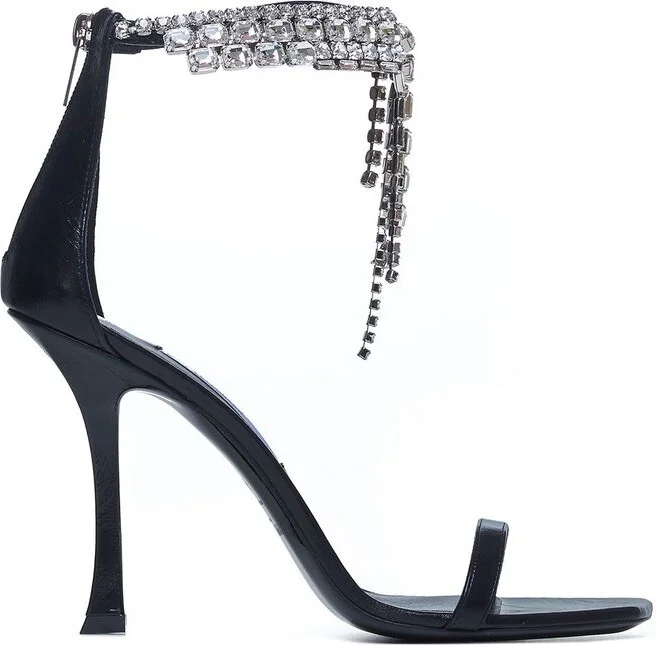 Jimmy Choo 100 Verity Embellished Strap Heeled Sandals