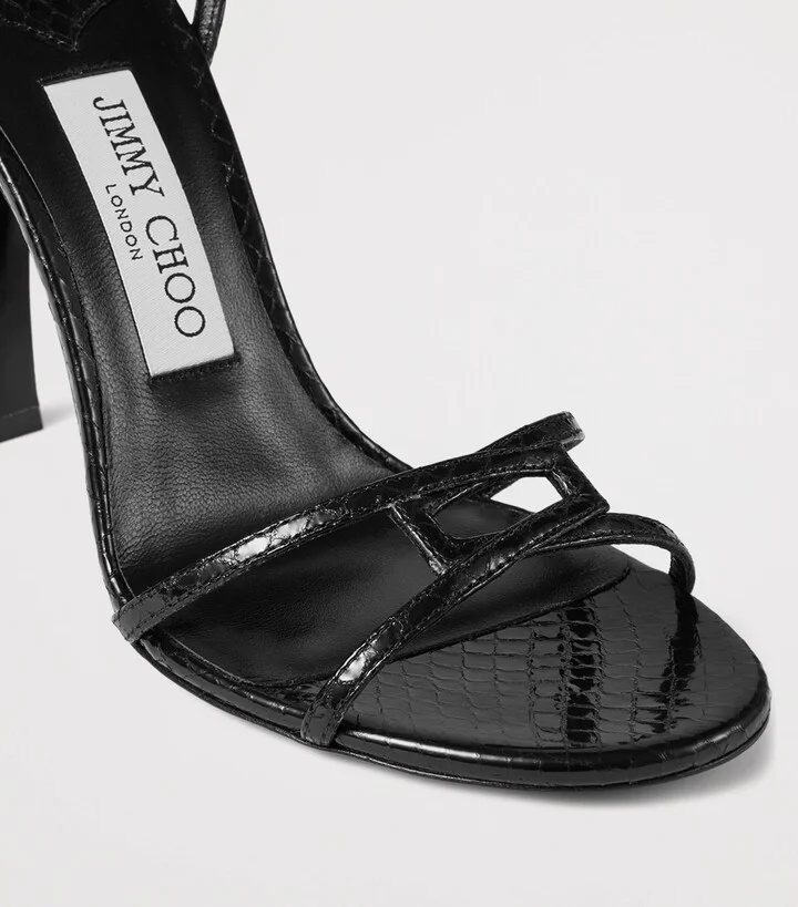 Jimmy Choo 1998 Leo 100 Leather Heeled Sandals - Image 2