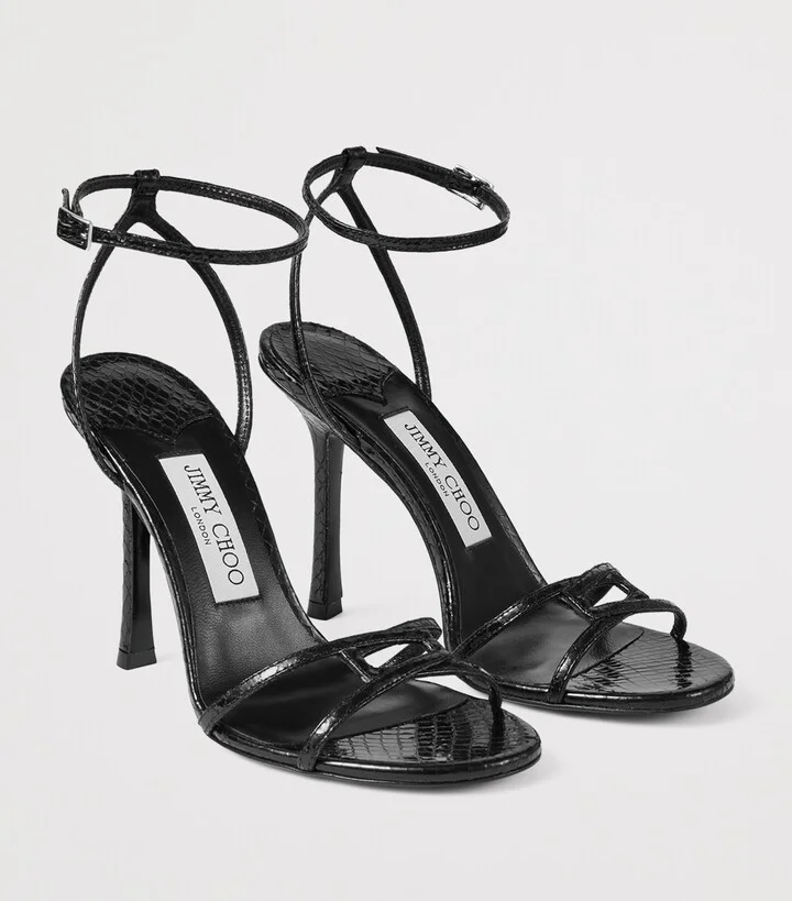 Jimmy Choo 1998 Leo 100 Leather Heeled Sandals - Image 5