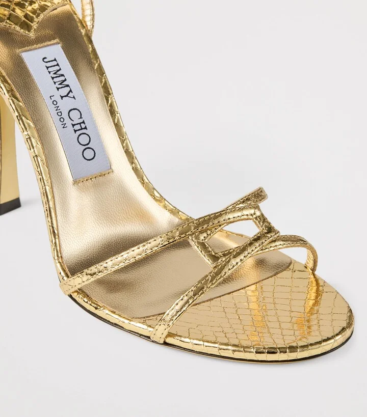 Jimmy Choo 1998 Leo 100 Leather Heeled Sandals - Image 2
