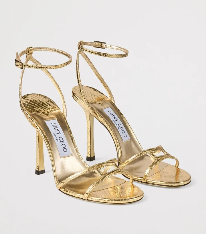 Jimmy Choo 1998 Leo 100 Leather Heeled Sandals - Image 5