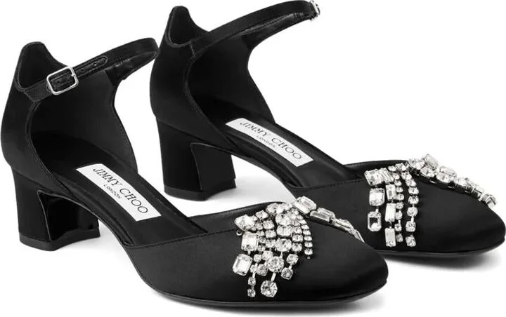 Jimmy Choo 45Mm Rhinestone Pumps - Image 2