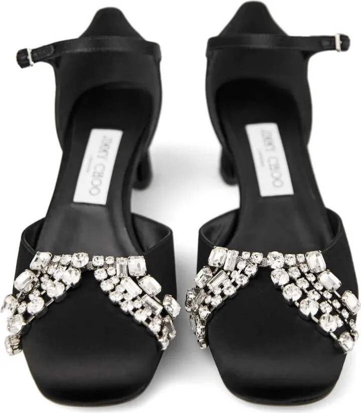 Jimmy Choo 45Mm Rhinestone Pumps - Image 4