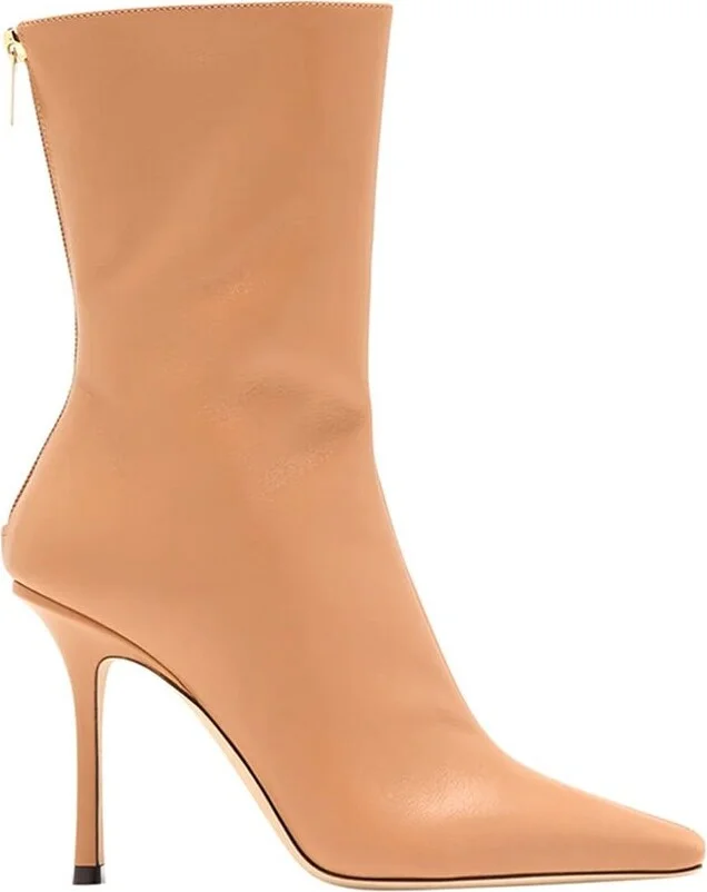 Jimmy Choo Agathe Zipped Pointed-Toe Boots