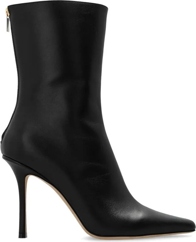 Jimmy Choo Agathe Zipped Pointed-Toe Boots