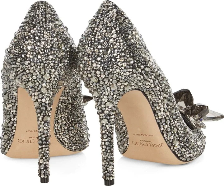Jimmy Choo Alia 85 Crystal Pumps - Image 2