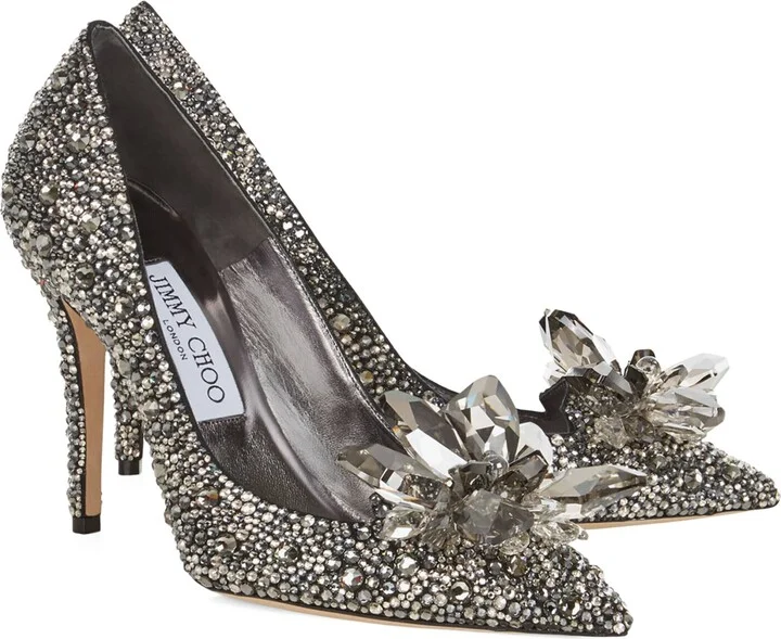 Jimmy Choo Alia 85 Crystal Pumps - Image 3
