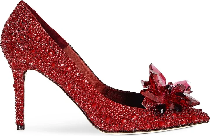 Jimmy Choo Alia 85 Crystal Pumps