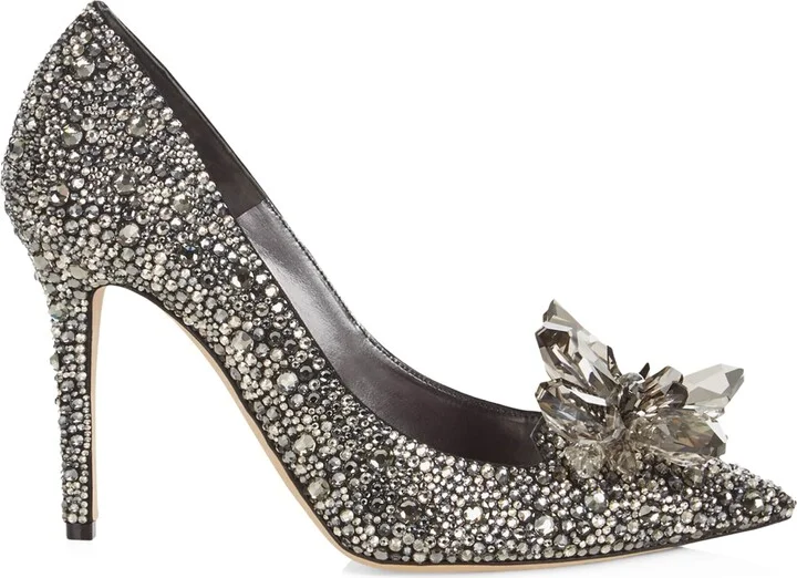 Jimmy Choo Alia 85 Crystal Pumps