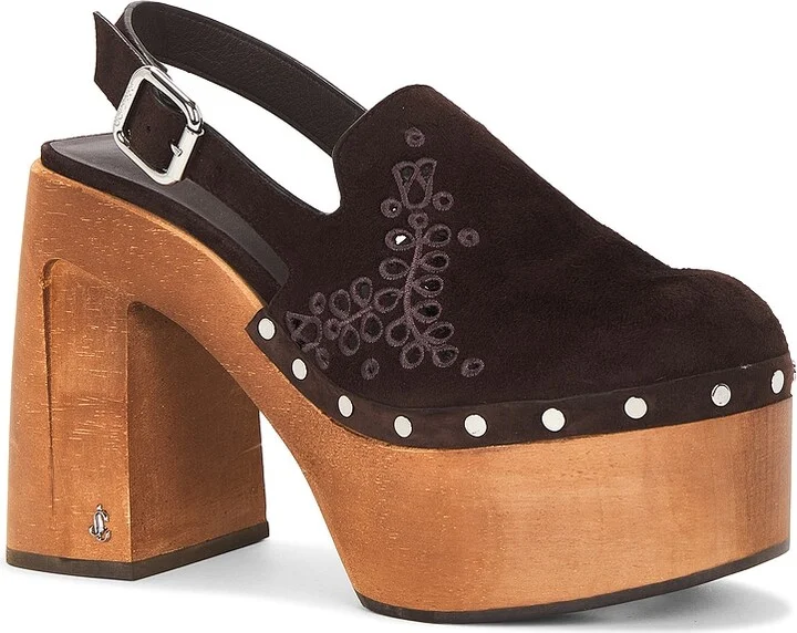 Jimmy Choo Alida 135 Clog in Chocolate - Image 2