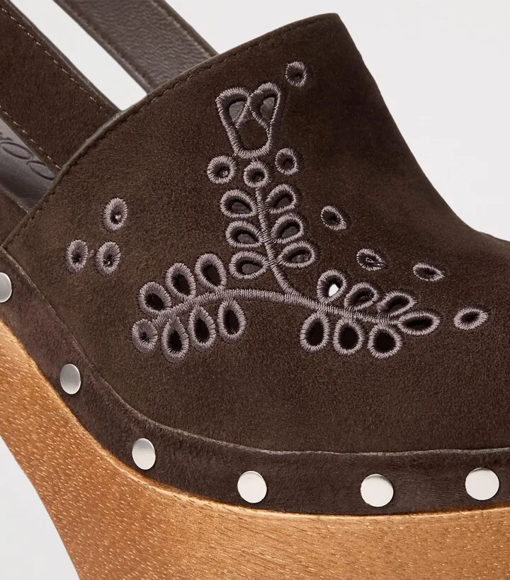 Jimmy Choo Alida 135 Suede Platform Clogs - Image 2