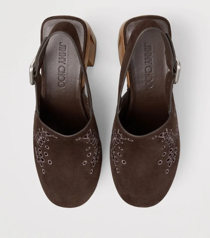 Jimmy Choo Alida 135 Suede Platform Clogs - Image 3