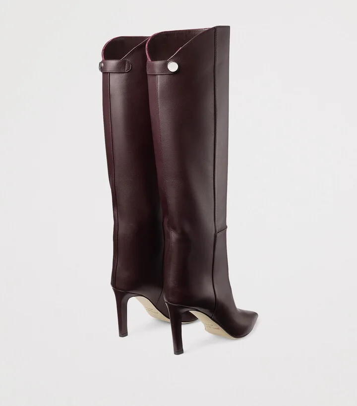 Jimmy Choo Alizze 85 Leather Knee-High Boots - Image 3
