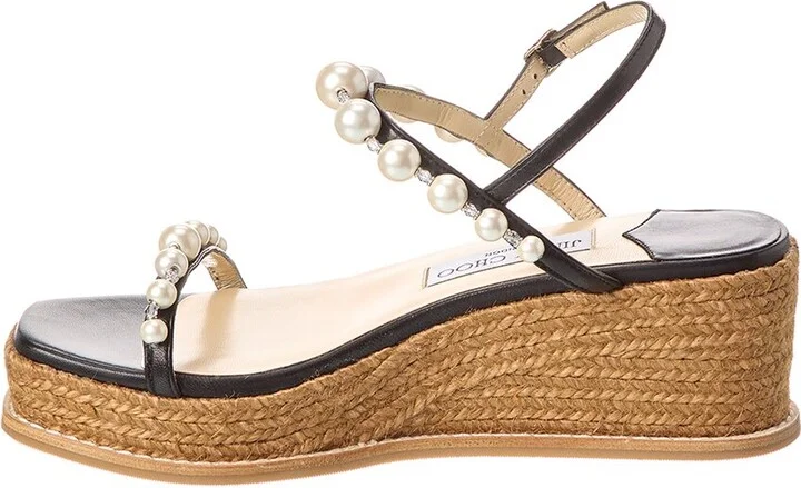 Jimmy Choo Amatuus 60 Leather Wedge Sandal - Image 2