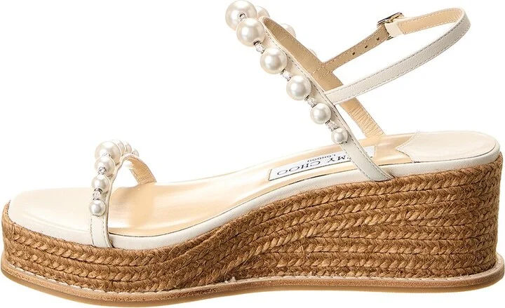 Jimmy Choo Amatuus 60 Leather Wedge Sandal - Image 2