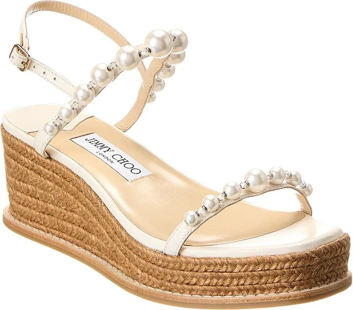 Jimmy Choo Amatuus 60 Leather Wedge Sandal