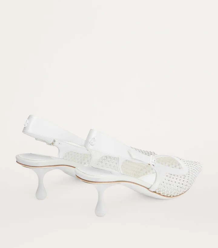 Jimmy Choo Amel 50 Embellished Slingback Pumps - Image 3