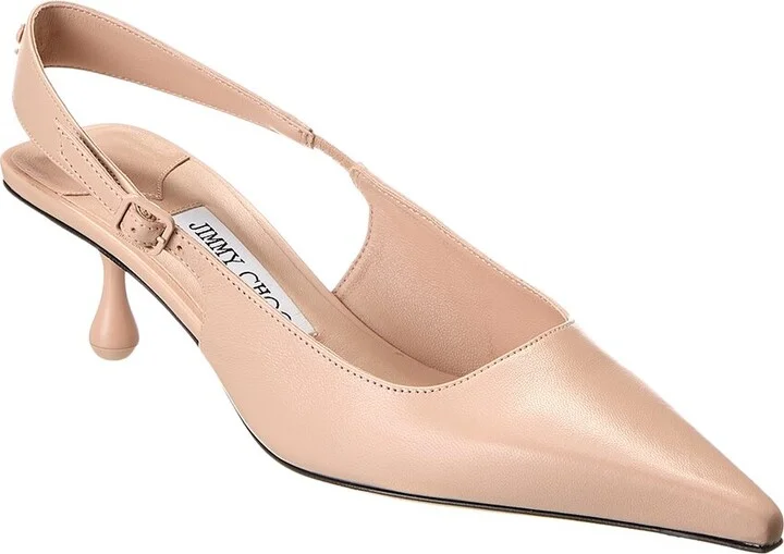 Jimmy Choo Amel 50 Leather Slingback Pump