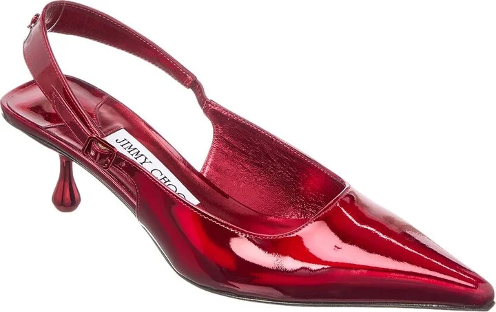 Jimmy Choo Amel 50 Leather Slingback Pump
