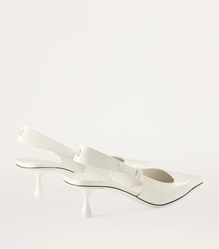 Jimmy Choo Amel 50 Leather Slingback Pumps - Image 4