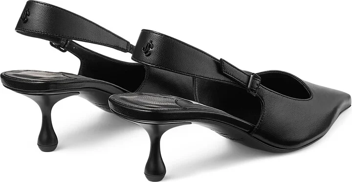 Jimmy Choo Amel 50 Leather Slingback Pumps - Image 2