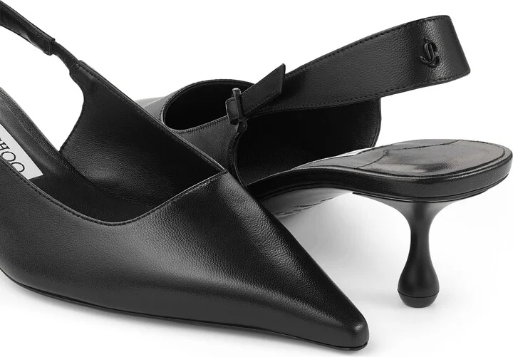 Jimmy Choo Amel 50 Leather Slingback Pumps - Image 6