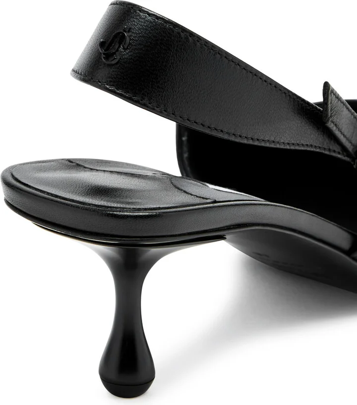 Jimmy Choo Amel 50 Slingback Leather Pumps - Image 4