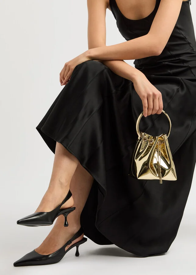 Jimmy Choo Amel 50 Slingback Leather Pumps - Image 5