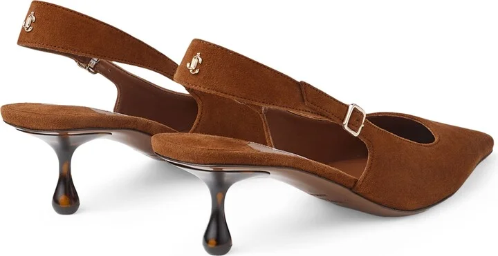 Jimmy Choo Amel 50 Suede Slingback Pumps - Image 3