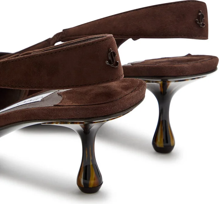 Jimmy Choo Amel 50 Suede Slingback Pumps - Image 4