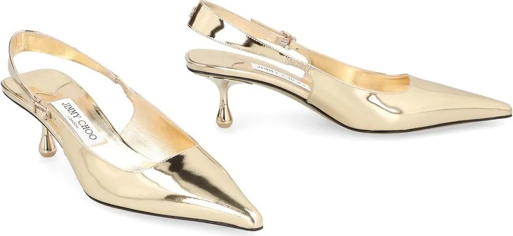 Jimmy Choo Amel Leather Slingback Pumps - Image 3