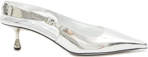 Jimmy Choo Amel Pointed-Toe Metallic Pumps