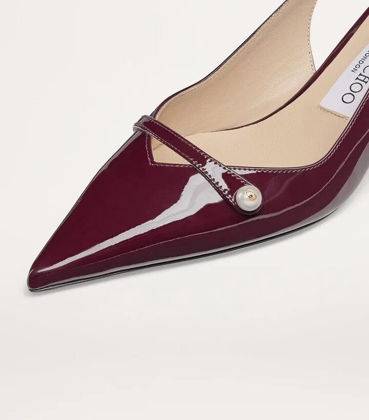 Jimmy Choo Amita 45 Leather Slingback Pumps - Image 5