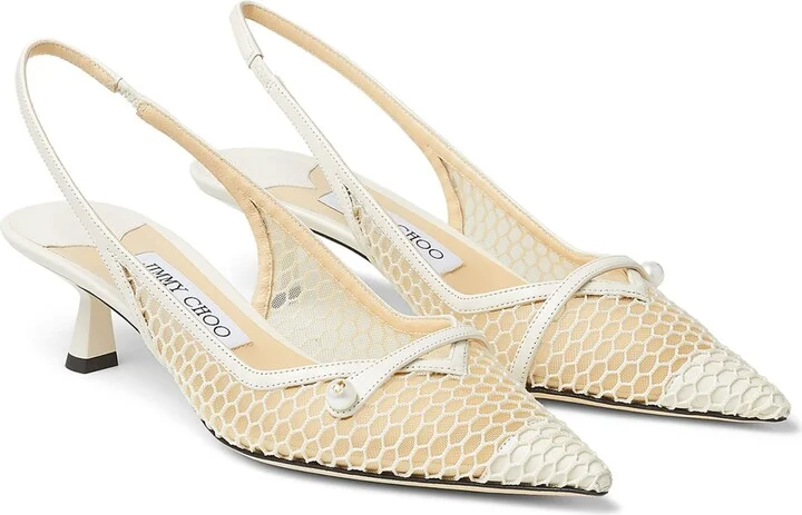 Jimmy Choo Amita 45 Mesh Pumps - Image 4