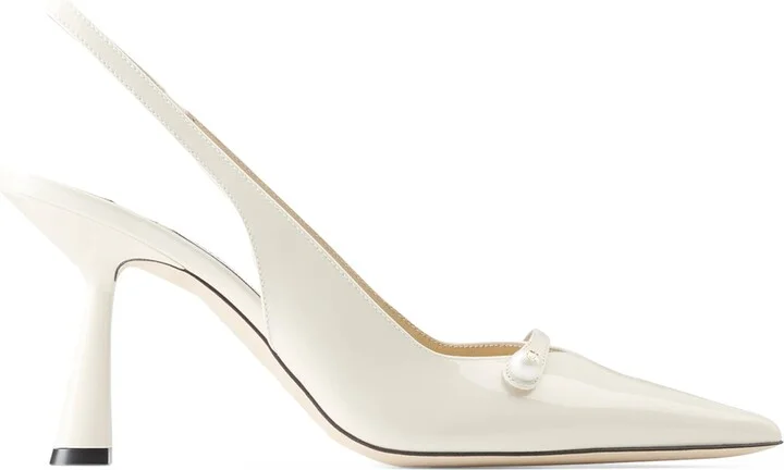 Jimmy Choo Amita 85 Leather Slingback Pumps