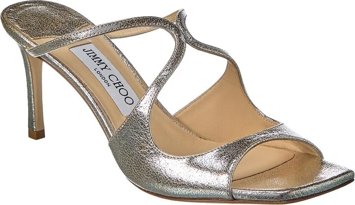Jimmy Choo Anise 75 Glitter Leather Sandal