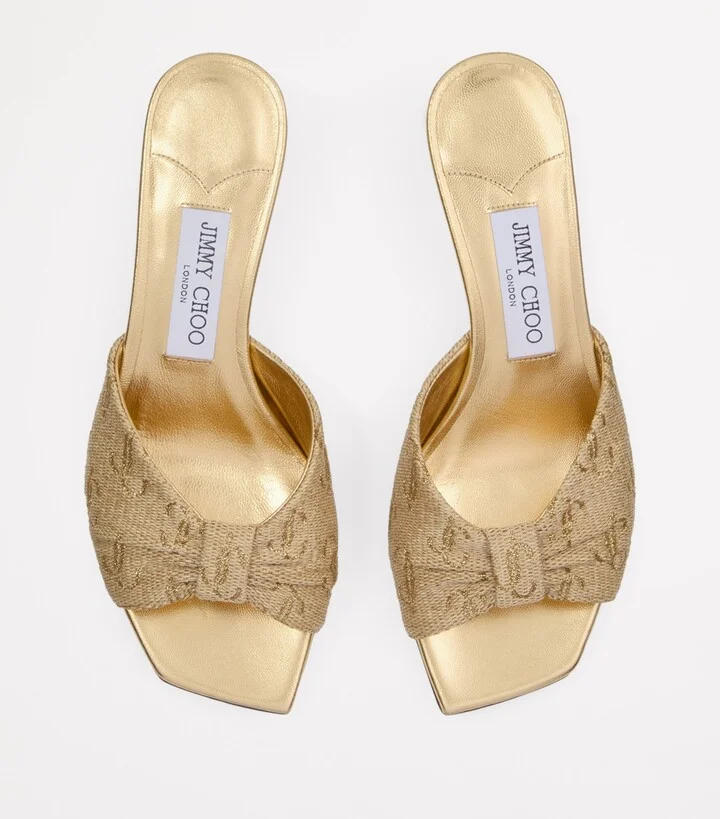 Jimmy Choo Annika Monogrammed Heeled Mules 35 - Image 2