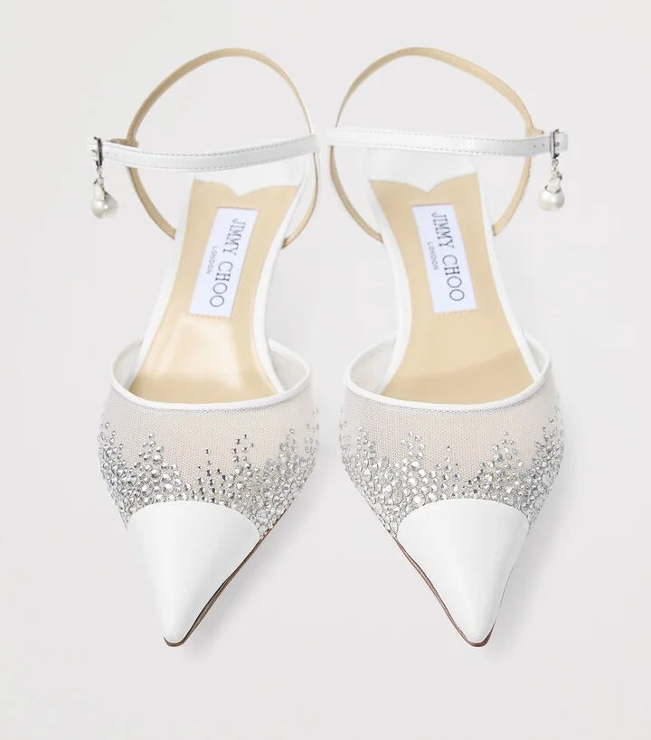 Jimmy Choo Aren Sb 45 Mesh-Leather Pumps - Image 3