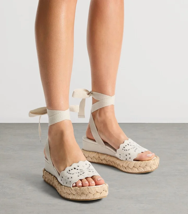 Jimmy Choo Arlee 60 Leather Wedge Sandals - Image 2