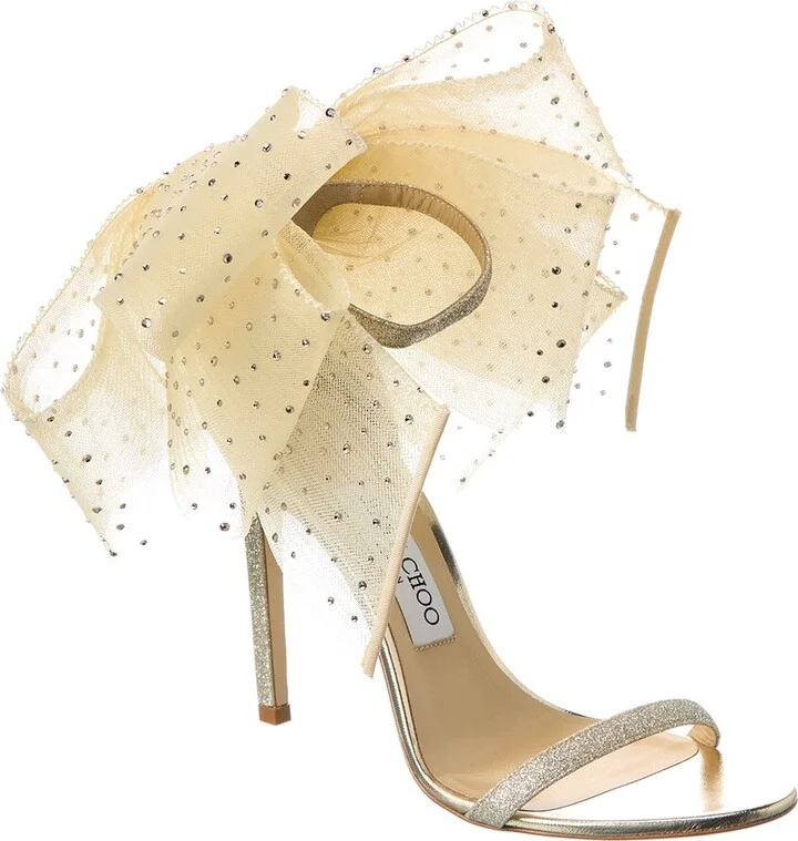 Jimmy Choo Aveline 100 Glitter Sandal