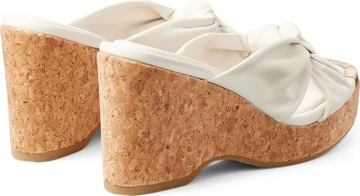 Jimmy Choo Avenue 95 Leather Wedge Sandals - Image 2