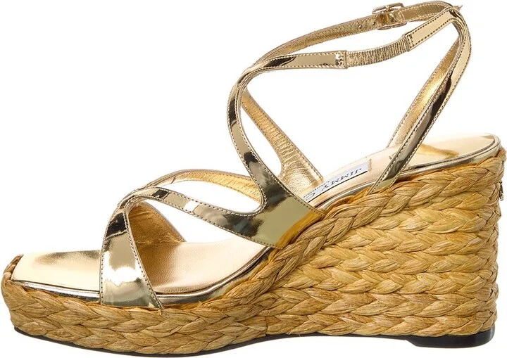 Jimmy Choo Ayla 85 Leather Wedge Sandal - Image 2