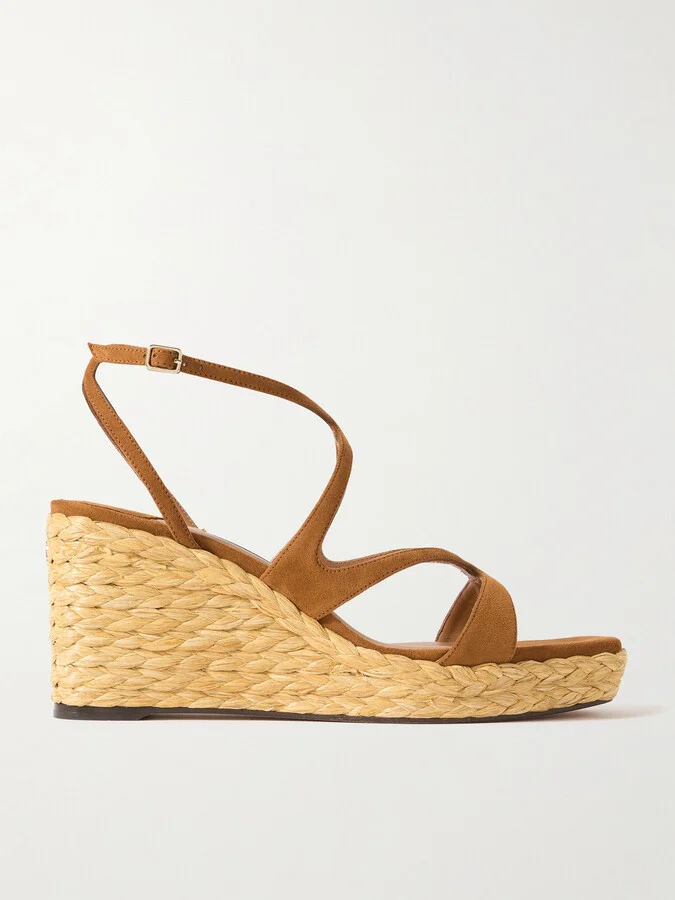 Jimmy Choo - Ayla 85 Suede Platform Espadrilles - Brown
