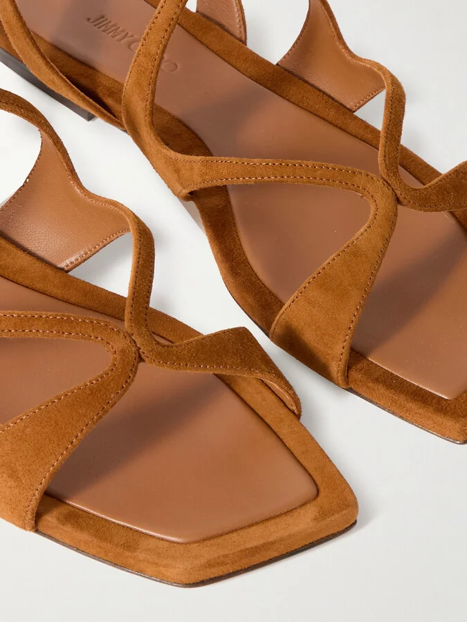 Jimmy Choo - Ayla Suede Sandals - Brown - Image 4