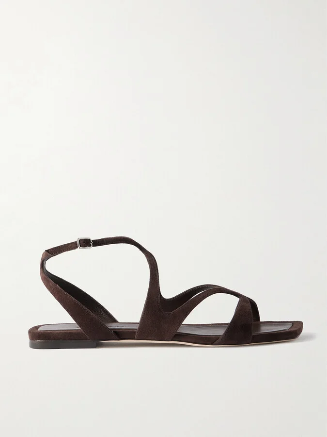 Jimmy Choo - Ayla Suede Sandals - Brown