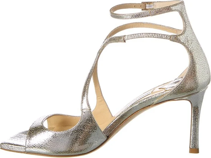 Jimmy Choo Azia 75 Glitter Leather Sandal - Image 2