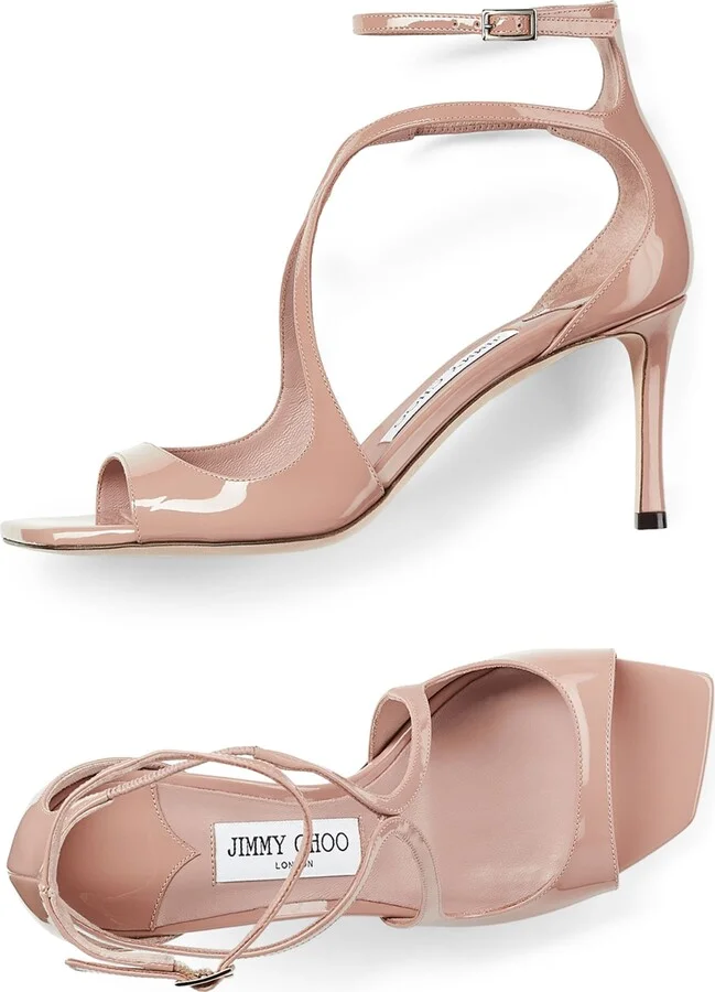 Jimmy Choo Azia 75 Patent Leather Sandals - Image 4