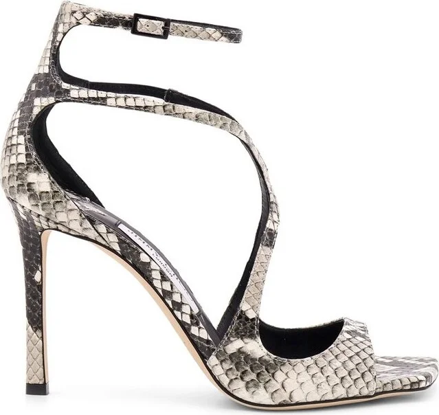 Jimmy Choo Azia 95 Embossed Sandals