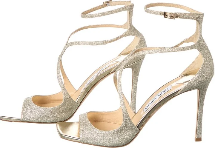 Jimmy Choo Azia 95 Glitter Sandal (Authentic Pre-Loved) - Image 2