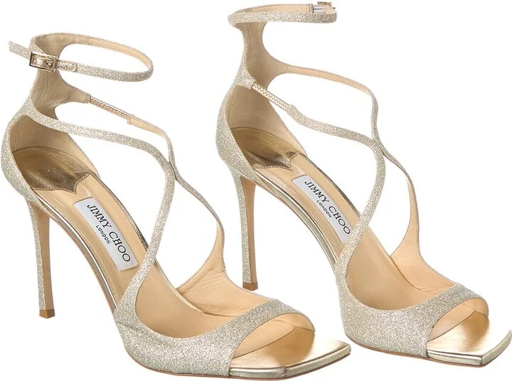 Jimmy Choo Azia 95 Glitter Sandal (Authentic Pre-Loved)